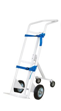 Portabombole monoposto per ambienti sanitari lt 40/50 trasformabile ruote con freno