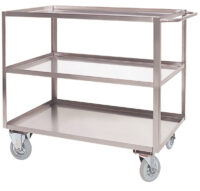 Portatutto Grande a 3 piani in Acciaio Inox con Ruote Girevoli con Freno Carmeccanica