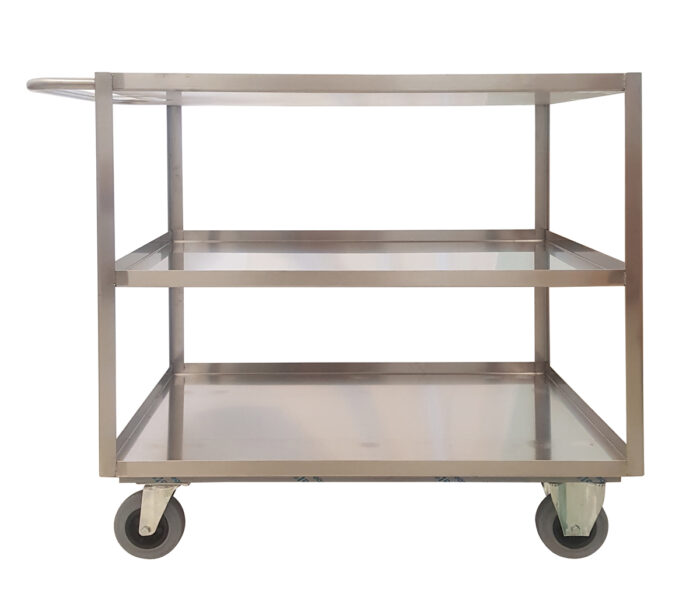 Portatutto Grande a 3 piani in Acciaio Inox con Ruote Girevoli - immagine 5