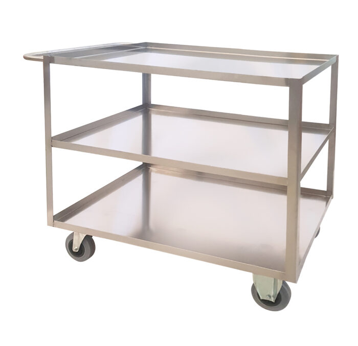 Portatutto Grande a 3 piani in Acciaio Inox con Ruote Girevoli - immagine 6