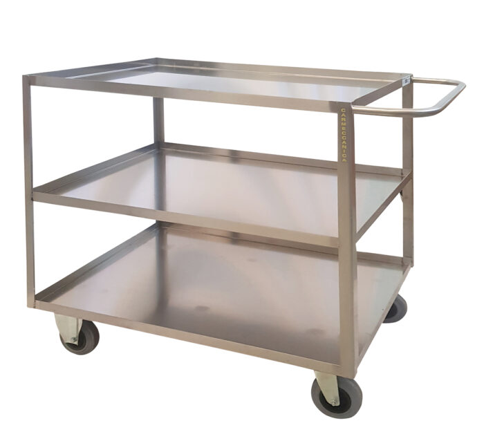 Portatutto Grande a 3 piani in Acciaio Inox con Ruote Girevoli Carmeccanica
