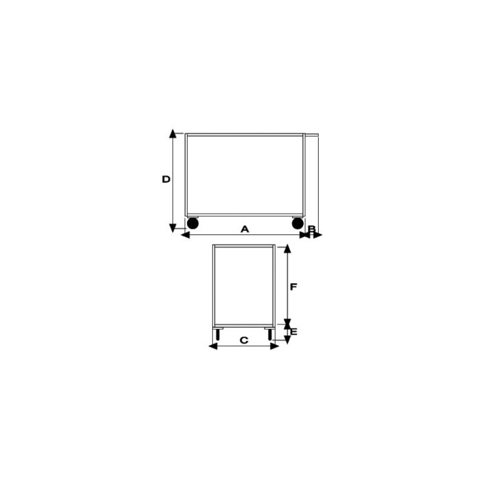 Portatutto Medio a 2 Piani in Acciaio Inox con Ruote Girevoli con Freno - immagine 3