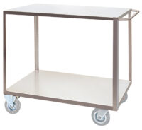 Portatutto Medio a 2 Piani in Acciaio Inox con Ruote Girevoli con Freno Carmeccanica