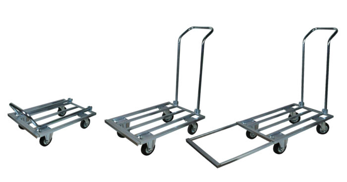 Carrello a pianale allungabile in acciaio alimentare AISI 304  Carrelli Mercati Generali