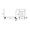 Pianale Maxi mm 600x1000 con ruote con freno  Carrelli Industriali