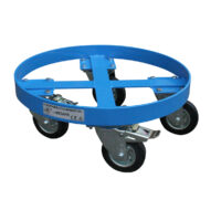 Base carrellata con doppio freno di stazionamento per fusti Ø 400 Carmeccanica