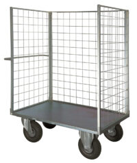 Pianale verniciato a 3 sponde ruote pneumatiche Carmeccanica