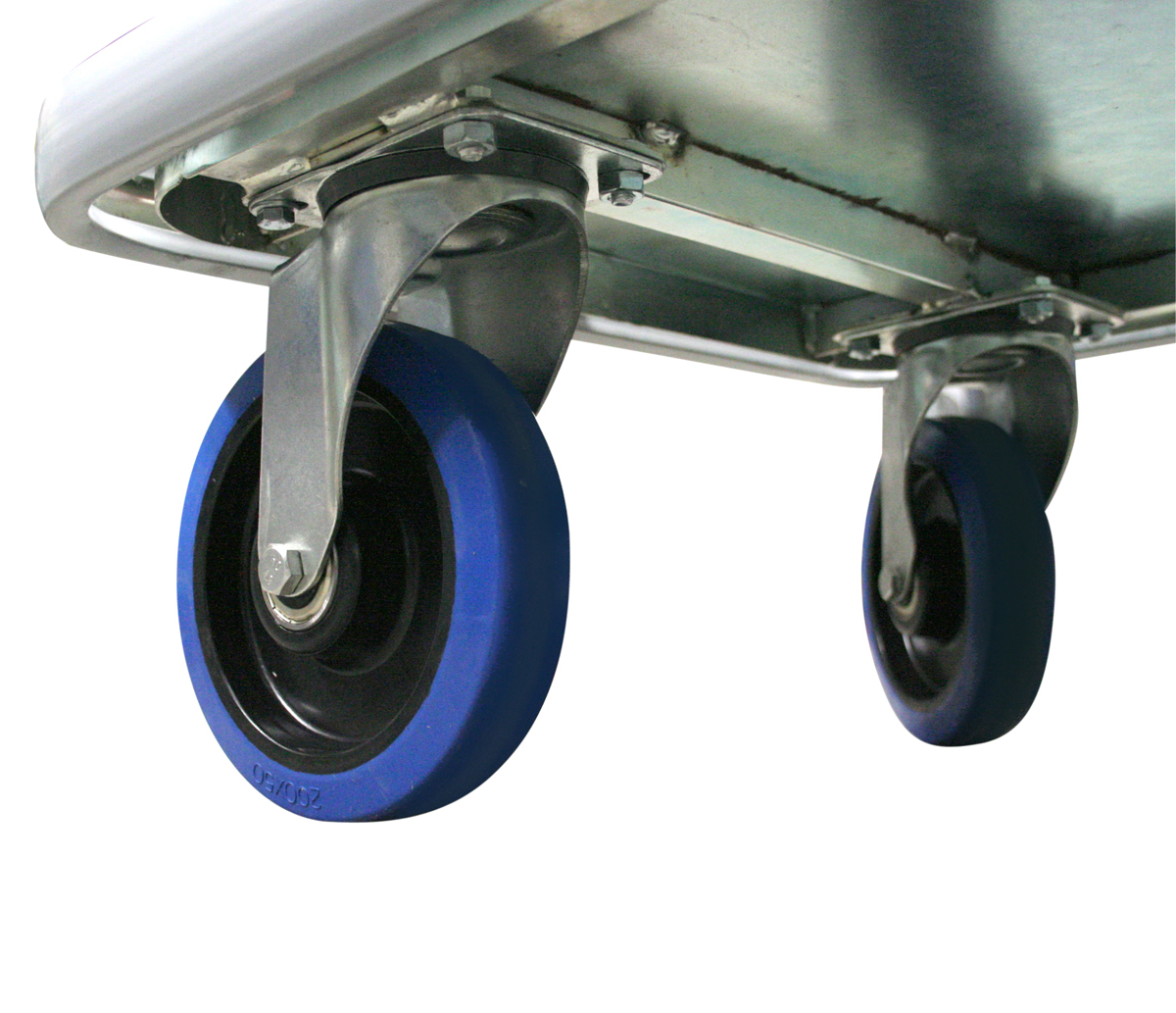 Carrello portabagagli "bus" in acciaio cromato piano rivestito in moquette grigia - immagine 3