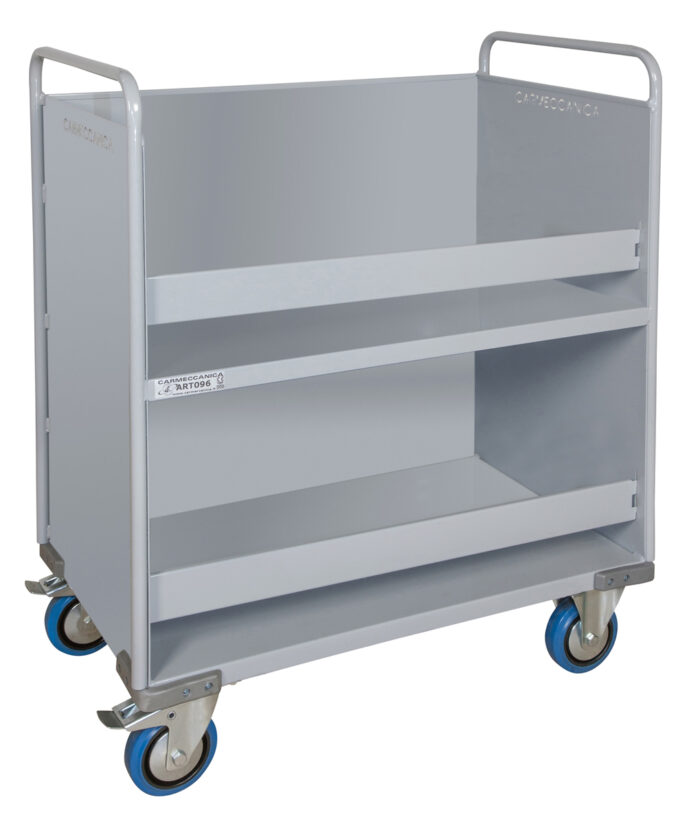 Carrello porta faldoni/fascicoli a due piani 40x80