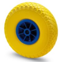 Ruota Anti Foratura Diametro mm 260x85 - Poliuretano Giallo Cerchio nylon