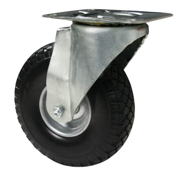Ruota Anti Foratura Nera ø260x85 - Supporto Rotante - immagine 2
