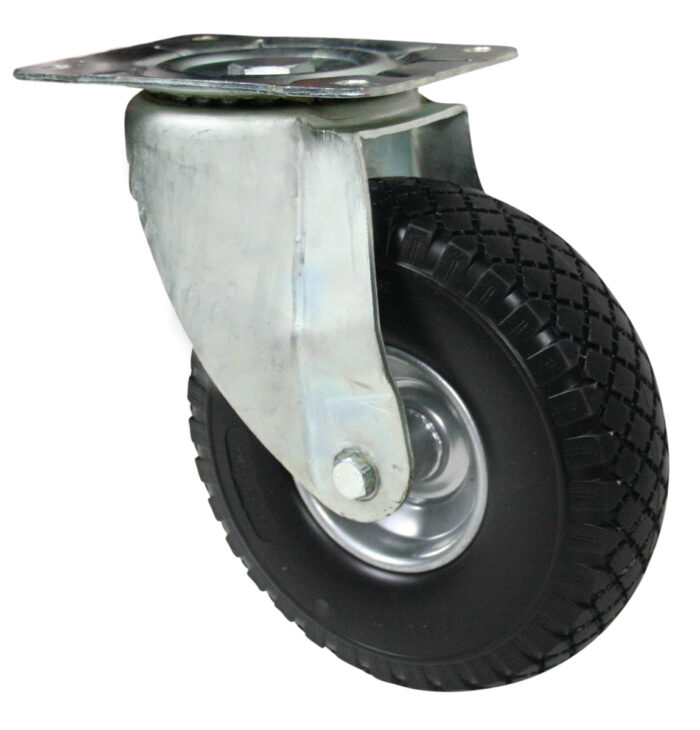 Ruota Anti Foratura Nera ø260x85 - Supporto Rotante