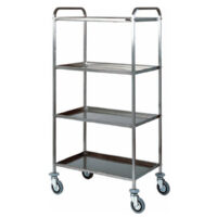 Carrello Servizio Grande a 4 ripiani in Acciaio Inox