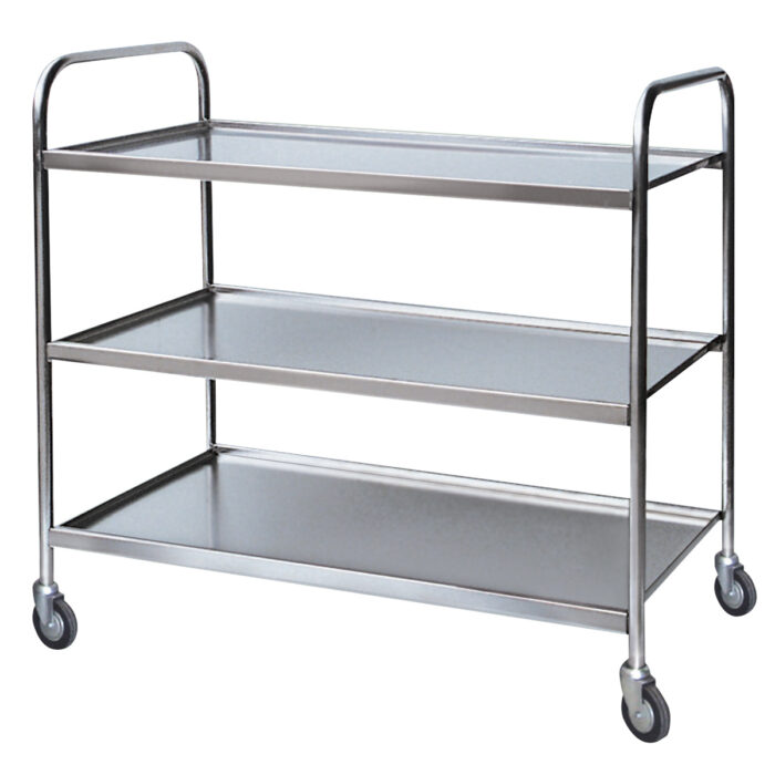 Carrello Servizio a 3 Ripiani Medi - INOX