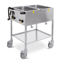 Carrello Termico Inox Mini per Bagnomaria - Vasche a Temperatura Differenziata con altezza fino a mm 200