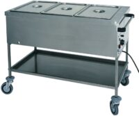 Carrello Termico Inox per Bagnomaria - 3xGN1/1