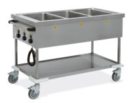 Carrello Termico Inox per Bagnomaria - Vasche a Temperatura Differenziata con altezza fino a mm 200