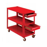 Carrello hobby a 3 piani con 2 cassetti