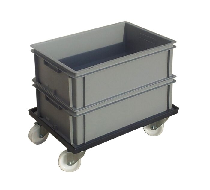 MTCRDM01 Carrello in Plastica Porta Cassette Norma Europa