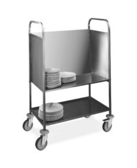 Carrello trasporto piatti e vassoi su 2 piani