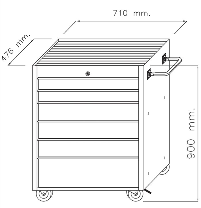 DRBGR61-G Cassettiera Mobile Porta Utensili