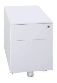 Classificatore a 2 cassetti con ruote colore grigio