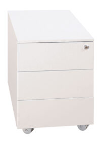 Classificatore a 3 Cassetti con Ruote - Colore Bianco
