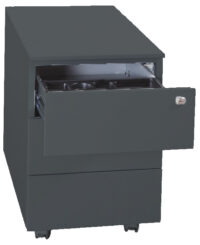Classificatore a 3 Cassetti con Ruote - Colore Nero