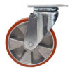Ruota Alluminio Poliuretano ø160x50 - Supporto Girevole - immagine 2