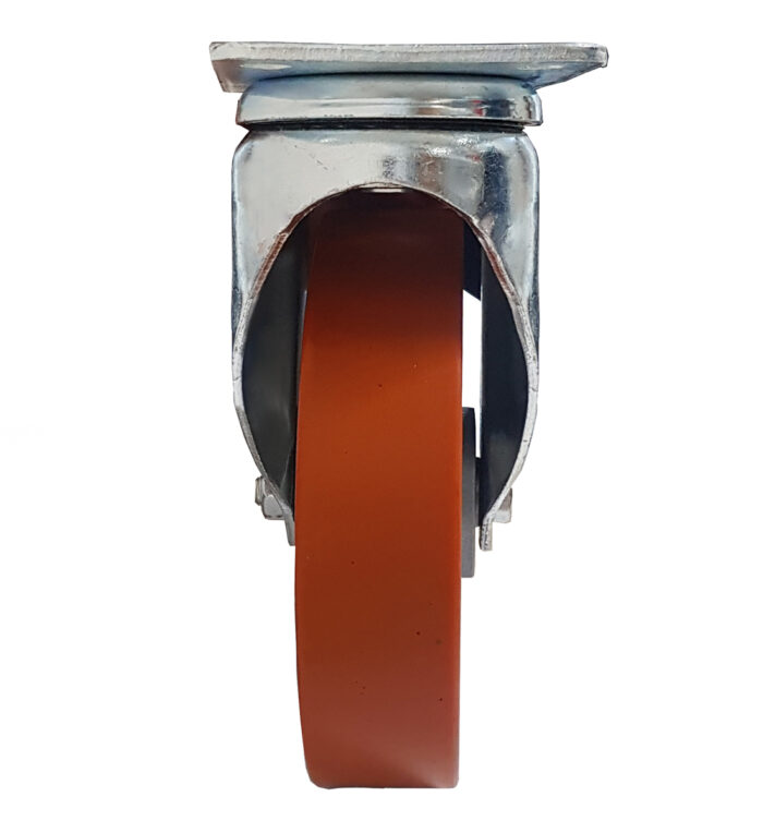 Ruota Alluminio Poliuretano ø200x50 - Supporto Girevole - immagine 3