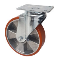 Ruota Alluminio Poliuretano ø200x50 - Supporto Girevole