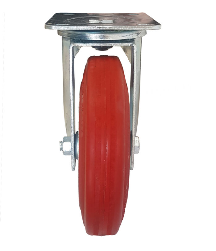 Ruota gomma anticalore d. 200X50 supporto girevole - immagine 3