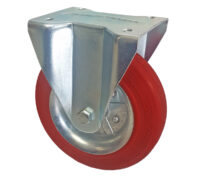 Ruota gomma anticalore d. 125X38 supporto fisso