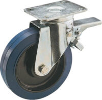 Ruota d. 250x50 - Supporto Rotante con freno posteriore - Serie pesante - Portata 500 kg