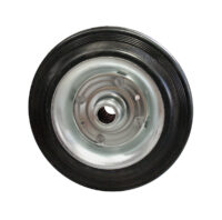 Ruota Gomma Nera Disco Ferro 280x70 Gabbia a Rulli