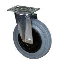 Ruota ø100X30 Gomma Antimacchia - Supporto Rotante