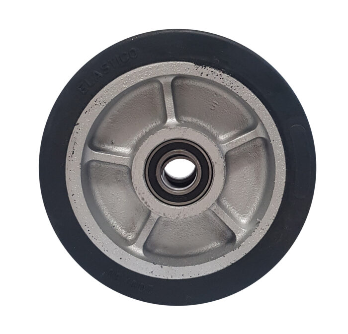 Ruota Elastica nucleo ghisa serie pesante d. 200x50 - Solo ruota - Portata 550 kg - immagine 2