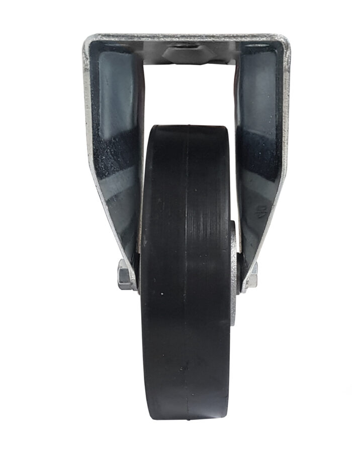 Ruota Elastica nucleo ghisa serie pesante d. 200x50 - Supporto fisso - Portata 600 kg - immagine 3