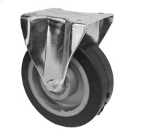 Ruota Elastica nucleo ghisa serie pesante d. 200x50 - Supporto fisso - Portata 600 kg