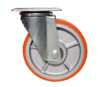 Ruota ghisa poliuretano d.175x40 girevole