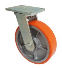 Ruota Ghisa Poliuretano d.250x60 - Supporto Rotante Elettrosaldato