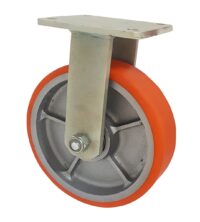 Ruota Ghisa Poliuretano d.250x60 - Supporto Fisso Elettrosaldato