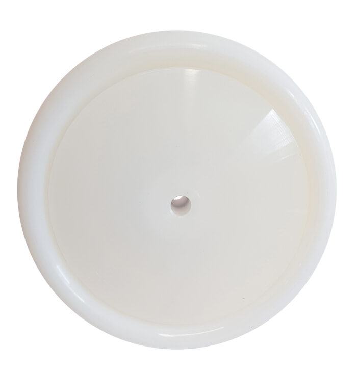 Ruota Nylon Bianco ø160x40 con Parafili Cuscinetti a Sfera Inox - immagine 2