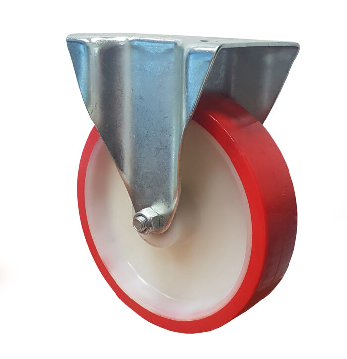 Ruota nylon poliuretano d. 100x30 - Supporto fisso