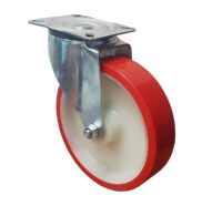 Ruota Nylon Poliuretano 80x30 - Supporto Rotante Acciaio Inox