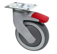 Ruota Girevole con freno Ø 125 alta silenziosità