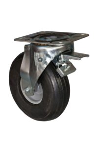 Ruota Semipiene d. 260x75 -  Supporto girevole con freno