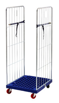 Roll container base in plastica e sponde in rete - rollcontainer