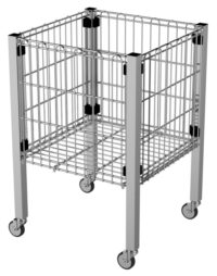 Bancarella in Filo 80x80x53 su Ruote