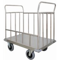 Carrello trasporto universale 4 sponde in tubolare in acciaio INOX AISI 304 Carmeccanica